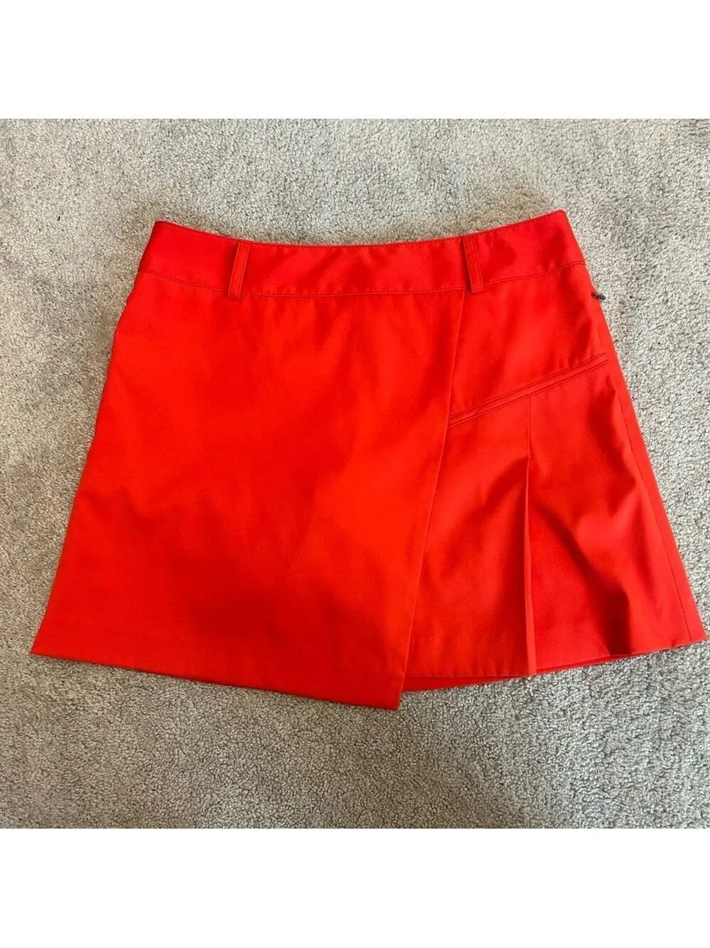 Cutter & Buck Annika Golf pleated mini skort skirt Red orange 6 NWOT